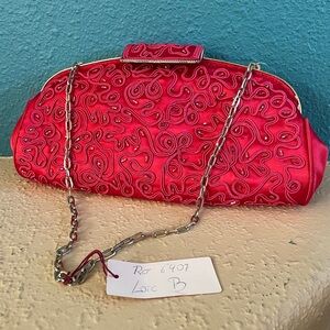 Red sequin evening bag NEW WITH TAGS. DRAP BARCELONA
